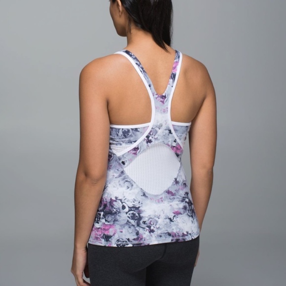 Lululemon Crossback Tank Moody Mirage White Deep Navy / White - Size 4 - Picture 2 of 13